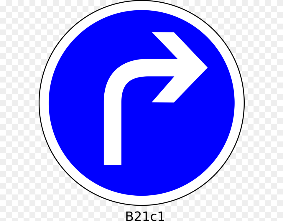 Traffic Sign Direction Position Or Indication Sign Girar A La Derecha, Symbol, Road Sign, Disk Free Transparent Png
