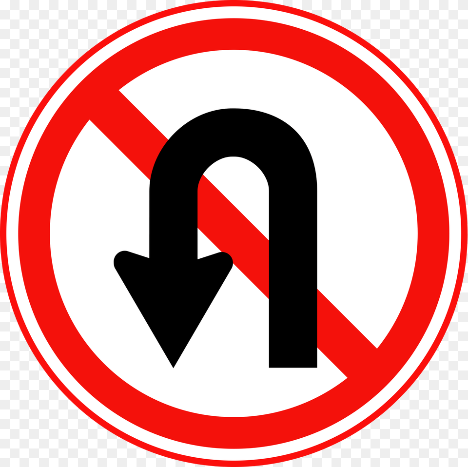 Traffic Sign No U Turn, Symbol, Road Sign Free Png