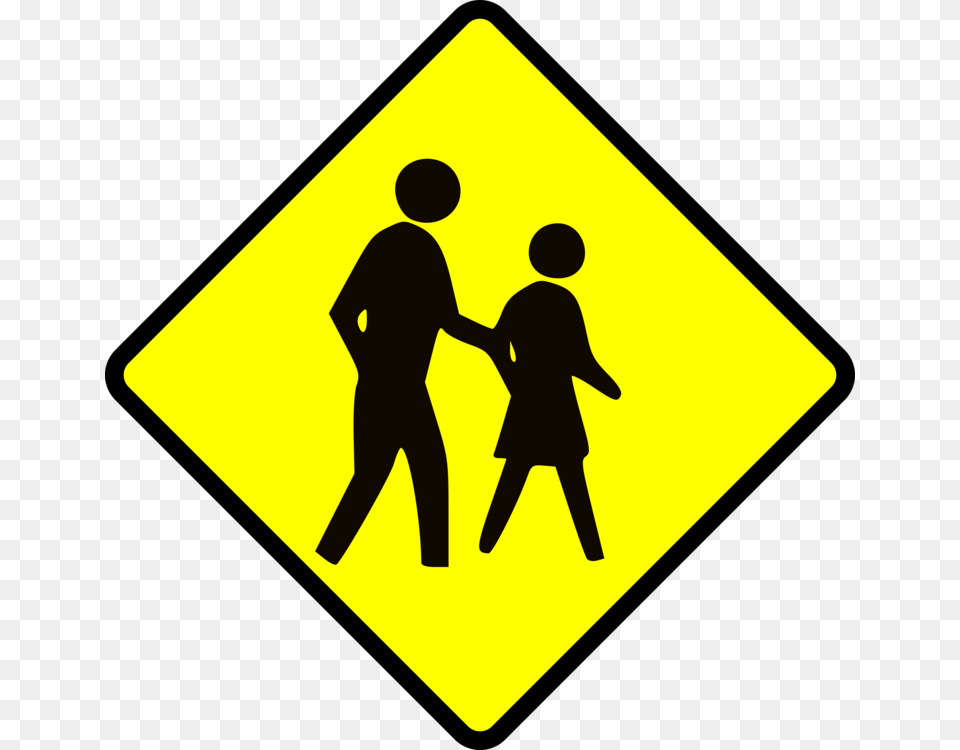 Traffic Sign Pedestrian Crossing Warning Sign, Symbol, Road Sign, Boy, Child Png