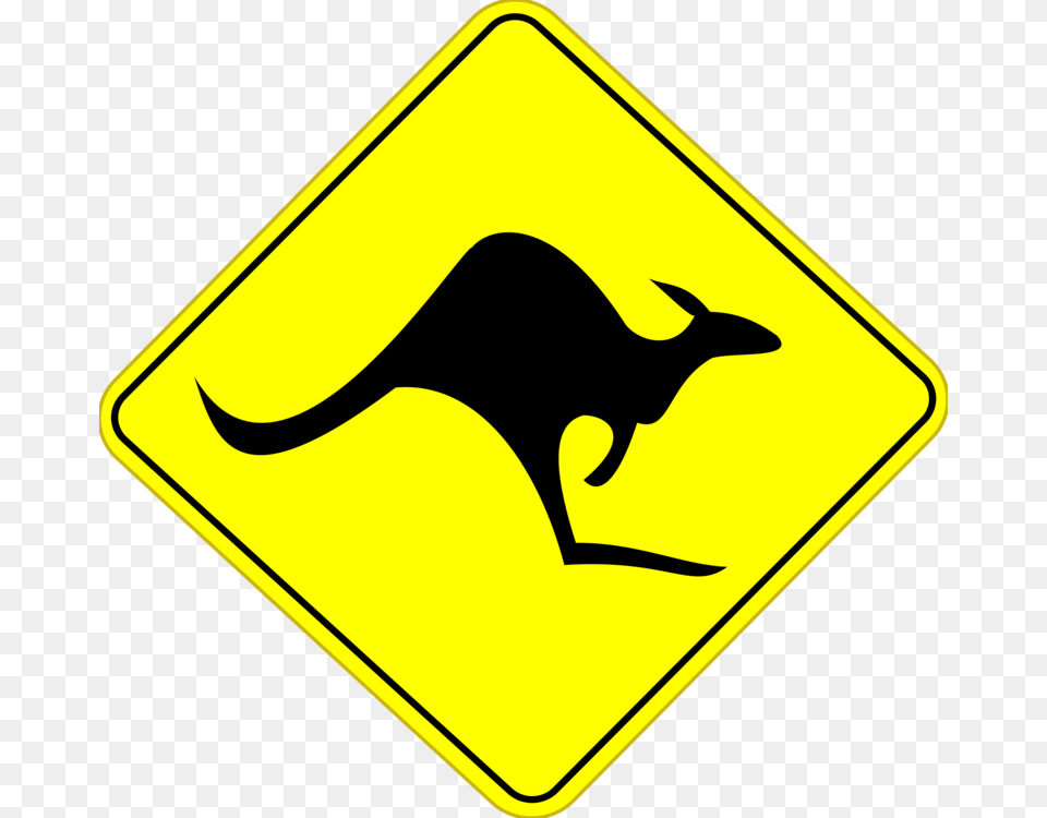 Traffic Sign Road Signs In Australia Warning Sign, Symbol, Road Sign, Animal, Kangaroo Free Png