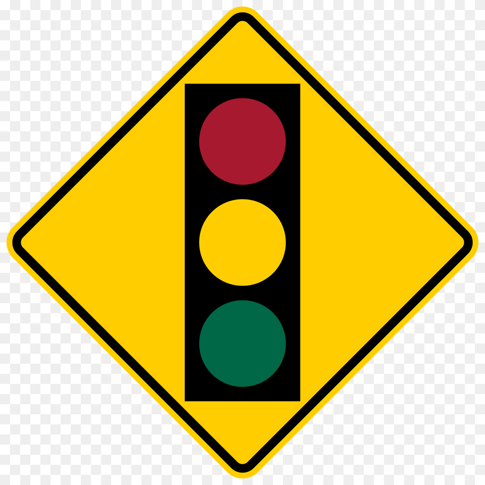 Traffic Signals Ahead Sign In Canada Clipart, Light, Traffic Light, Symbol Png