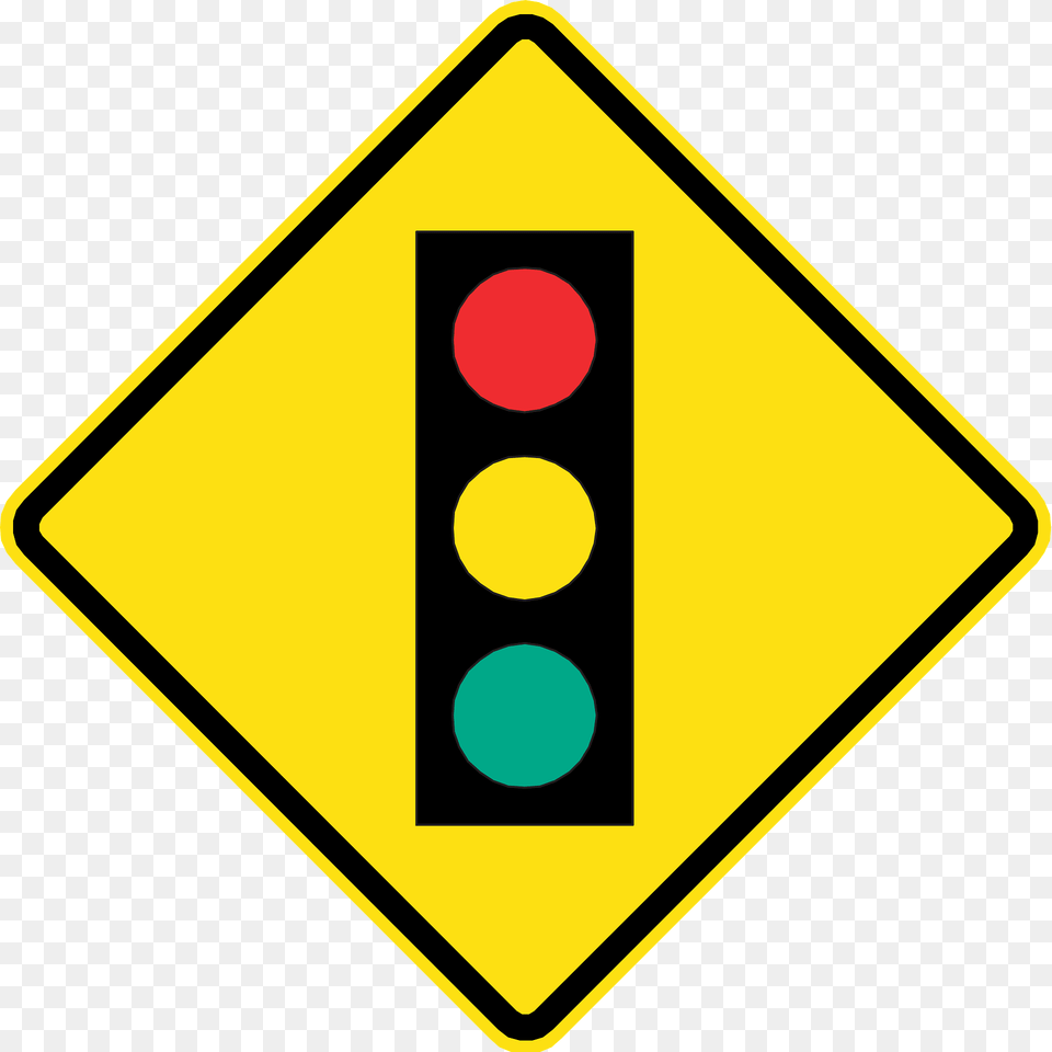 Traffic Signals Ahead Sign In Chile Clipart, Light, Traffic Light, Symbol Free Png Download