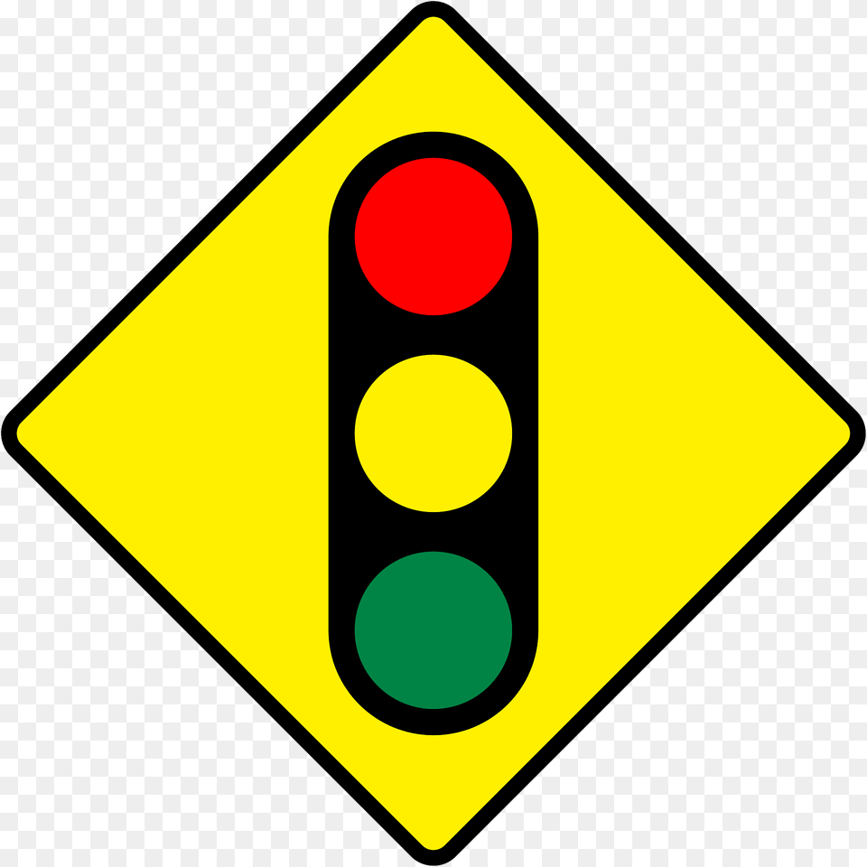 Traffic Signals Ahead Sign In Ireland Clipart, Light, Traffic Light, Symbol, Disk Png