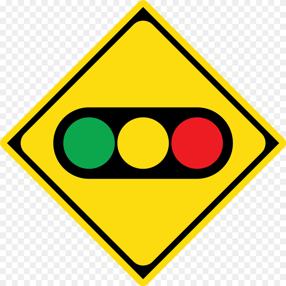 Traffic Signals Ahead Sign In Japan Clipart, Light, Symbol, Traffic Light, Road Sign Free Png Download