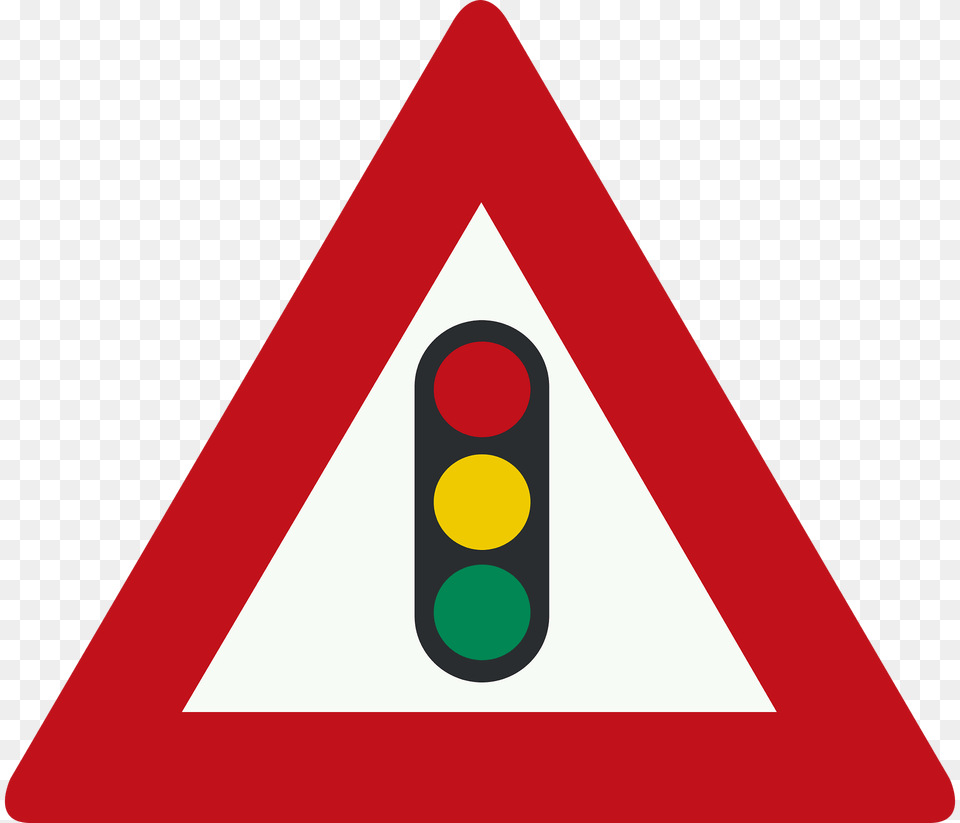 Traffic Signals Ahead Sign In Netherlands Clipart, Light, Traffic Light, Symbol Png Image