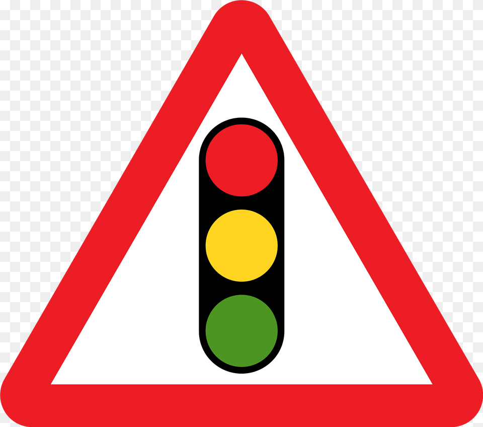 Traffic Signals Ahead Sign In Uk Clipart, Light, Traffic Light, Symbol, Dynamite Free Png