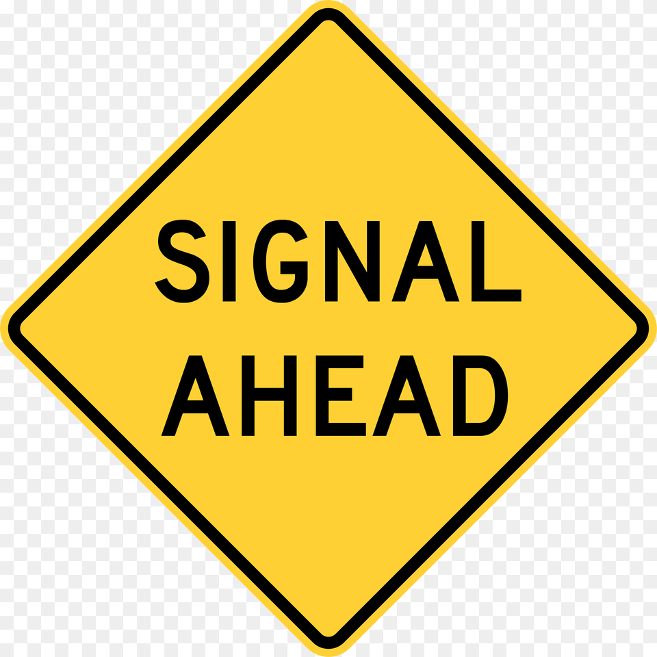 Traffic Signals Ahead Sign In United States Clipart, Road Sign, Symbol Png