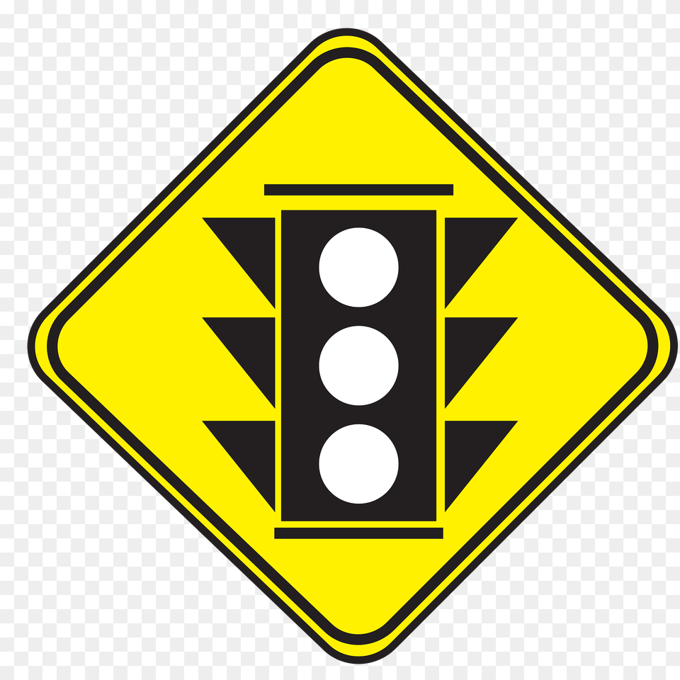 Traffic Signals Ahead Sign In Uruguay Clipart, Light, Symbol, Traffic Light, Road Sign Free Png