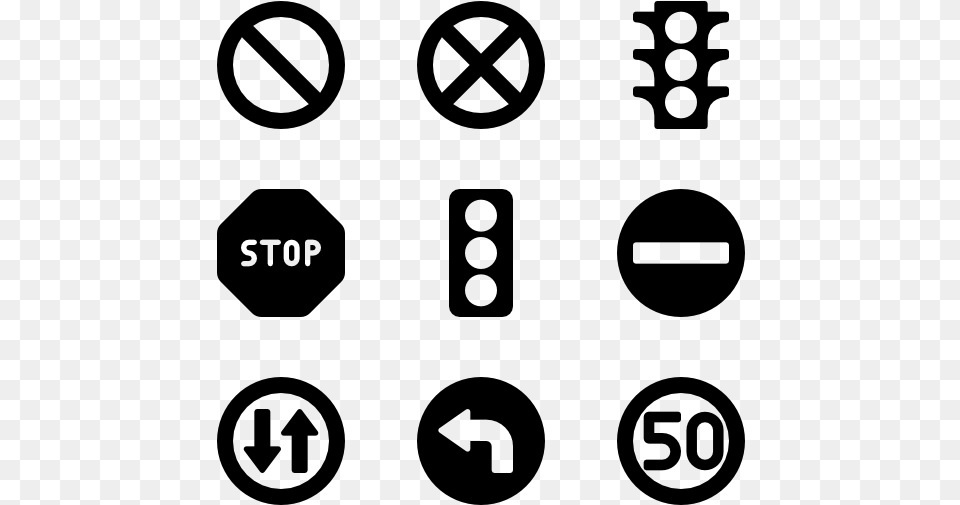 Traffic Signs, Gray Png