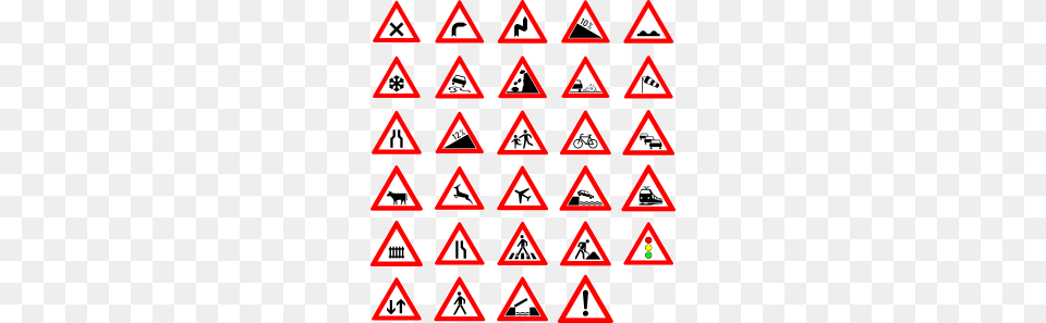 Traffic Street Road Signs Clip Art Vector, Road Sign, Sign, Symbol, Triangle Free Png
