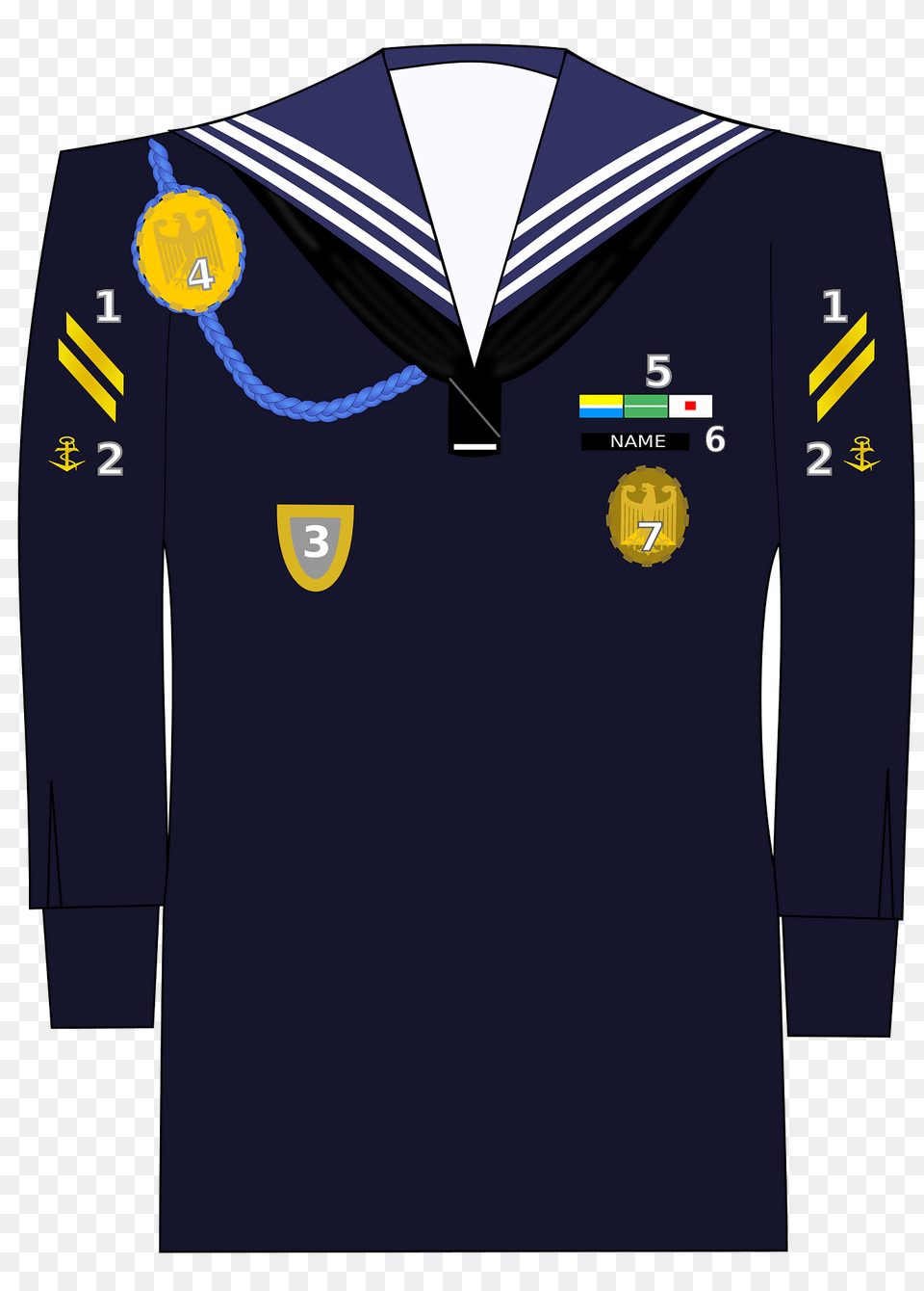 Trageweise Marine 2 Clipart, Clothing, Shirt, Long Sleeve, Sleeve Png Image