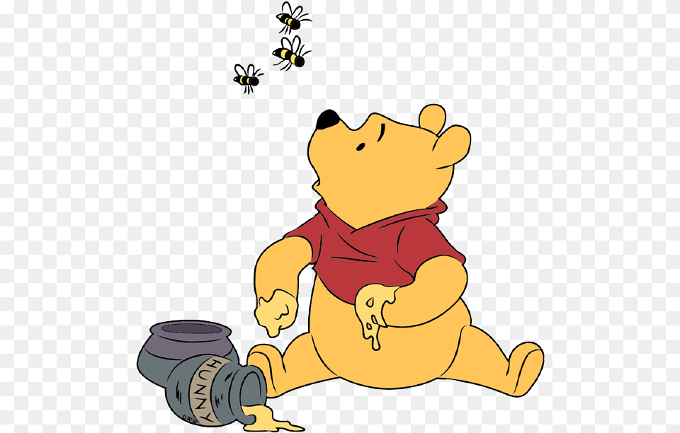 Trail Clipart Winnie The Pooh Winnie The Pooh Sitting Down, Cartoon, Animal, Bear, Mammal Png Image