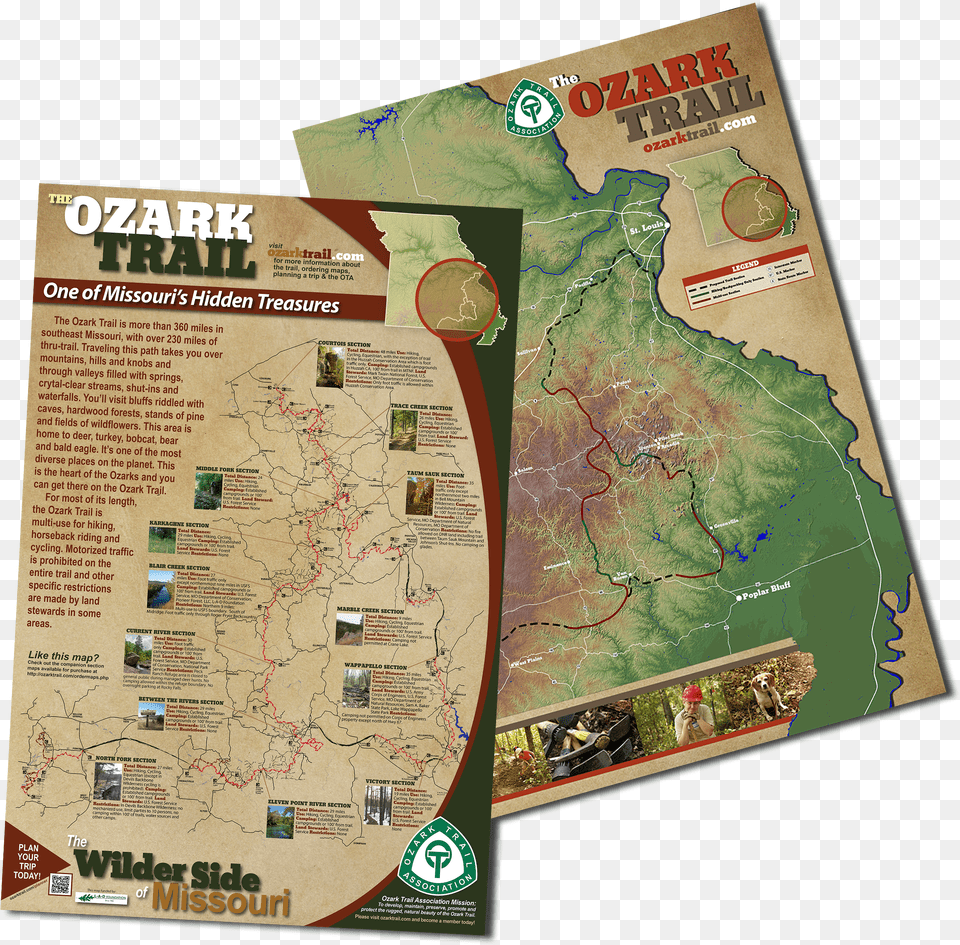 Trail Map Poster Ozarks Free Png