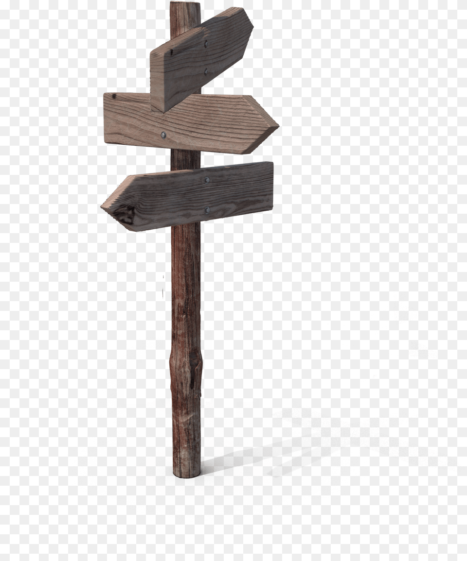 Trail Sign, Wood, Cross, Symbol, Outdoors Free Transparent Png