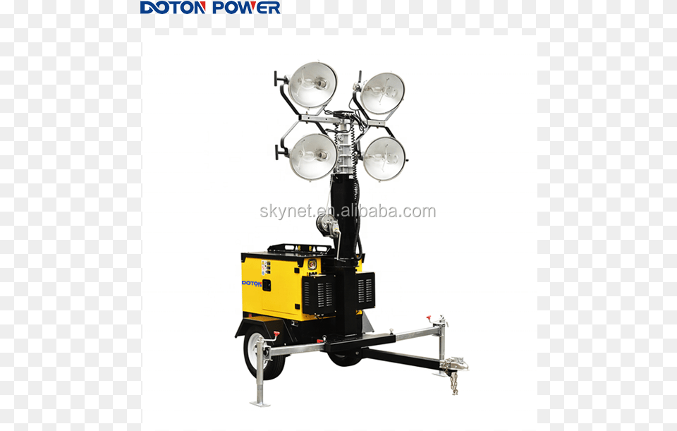 Trailer Truck Tpye Metal Halide Light Tower With Kubota Icon, Lighting, Machine, Tool, Plant Free Png