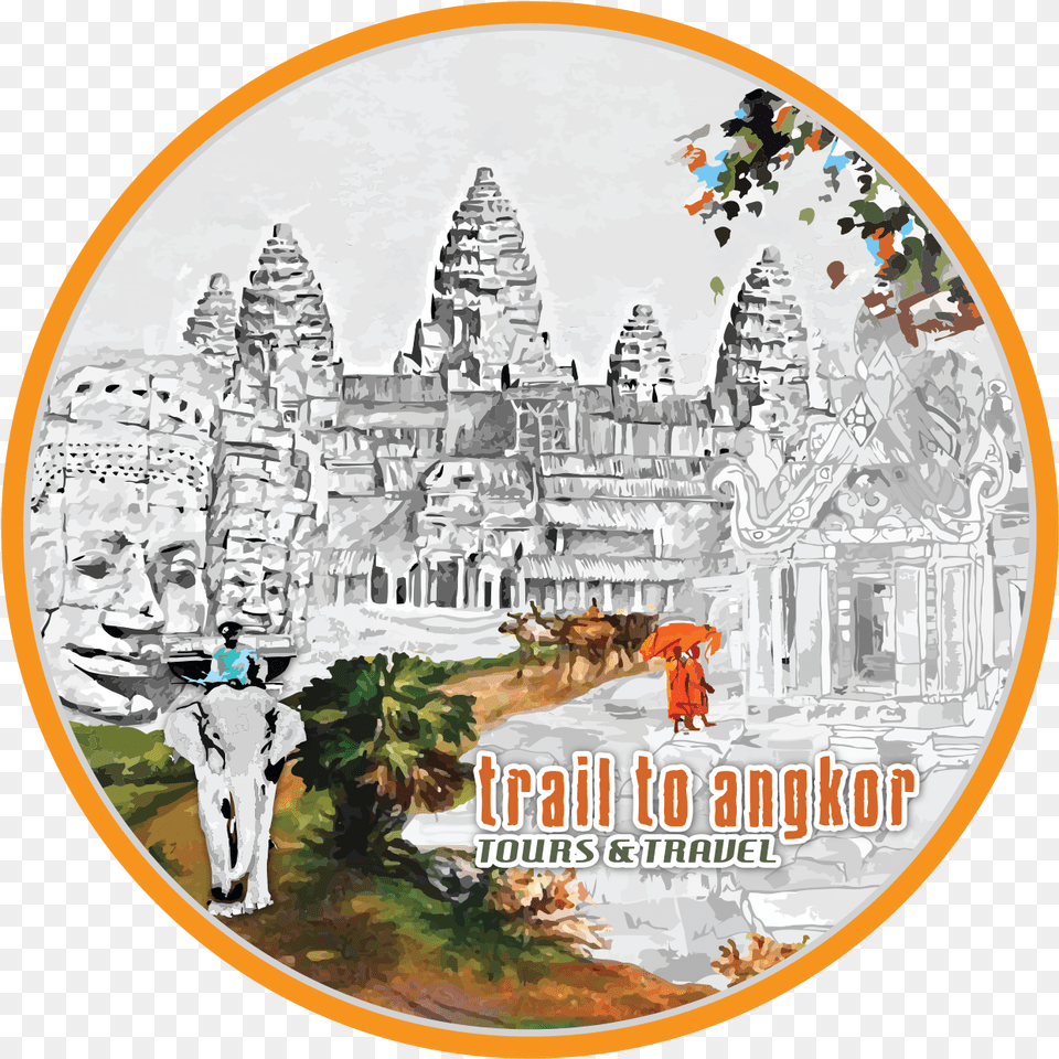 Trailtoangkortours Amp Travel Angkor Wat, Art, Disk, Person, Dvd Png