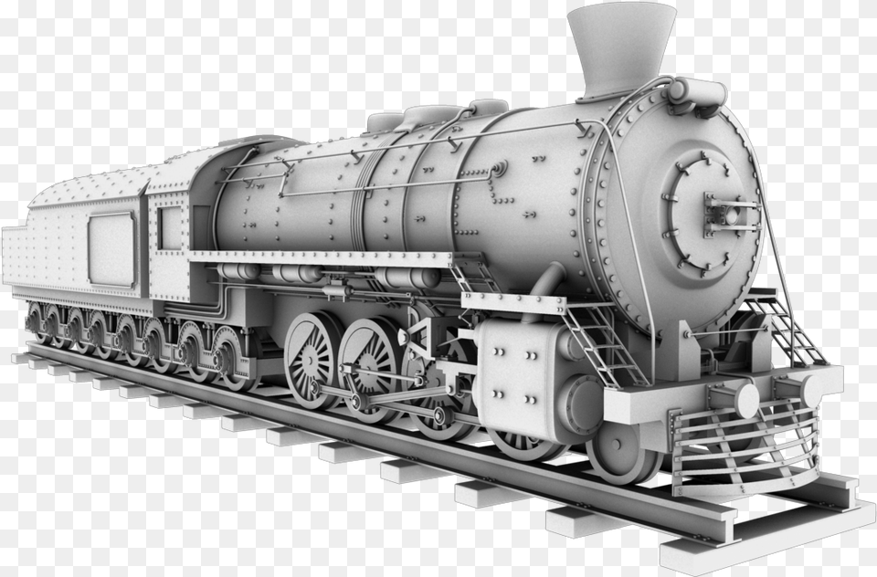 Train 3d Model, Locomotive, Vehicle, Transportation, Railway Free Png