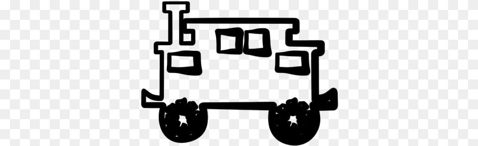 Train Caboose Clip Art Black And White, Gray Png