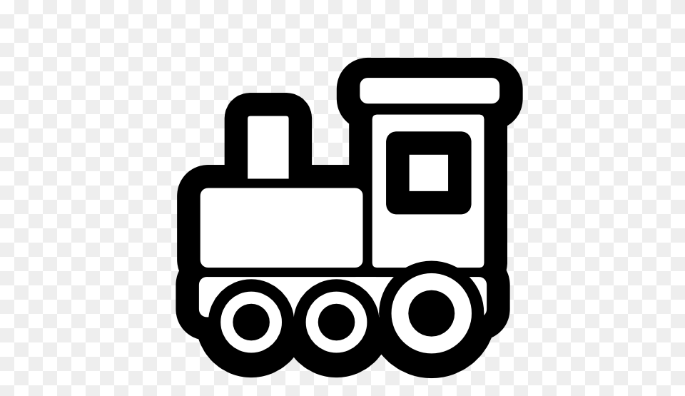 Train Clipart Black And White Clip Art Images, Stencil, Bulldozer, Machine, Wheel Free Png