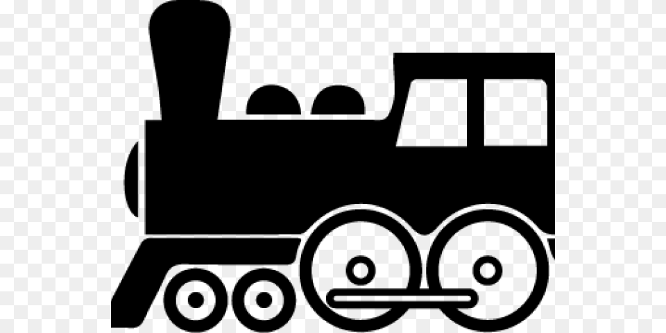 Train Engine Clipart, Gray Free Png Download