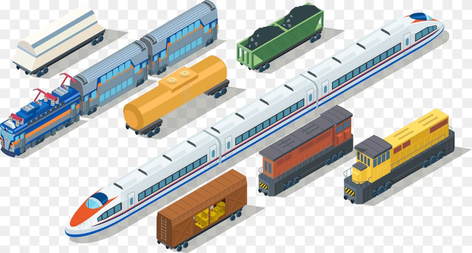 Train Isometric Vector Free, Railway, Transportation, Vehicle, Toy Png