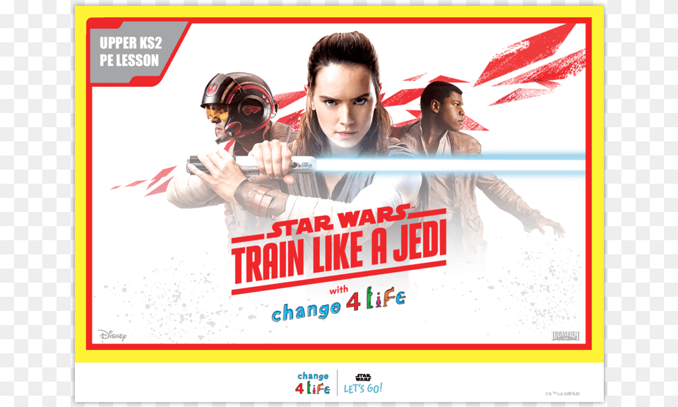 Train Like A Jedi Upper Ks2 Pe Lesson Plan Powerpoint Change For Life Train Like Jedi, Advertisement, Poster, Adult, Person Free Png