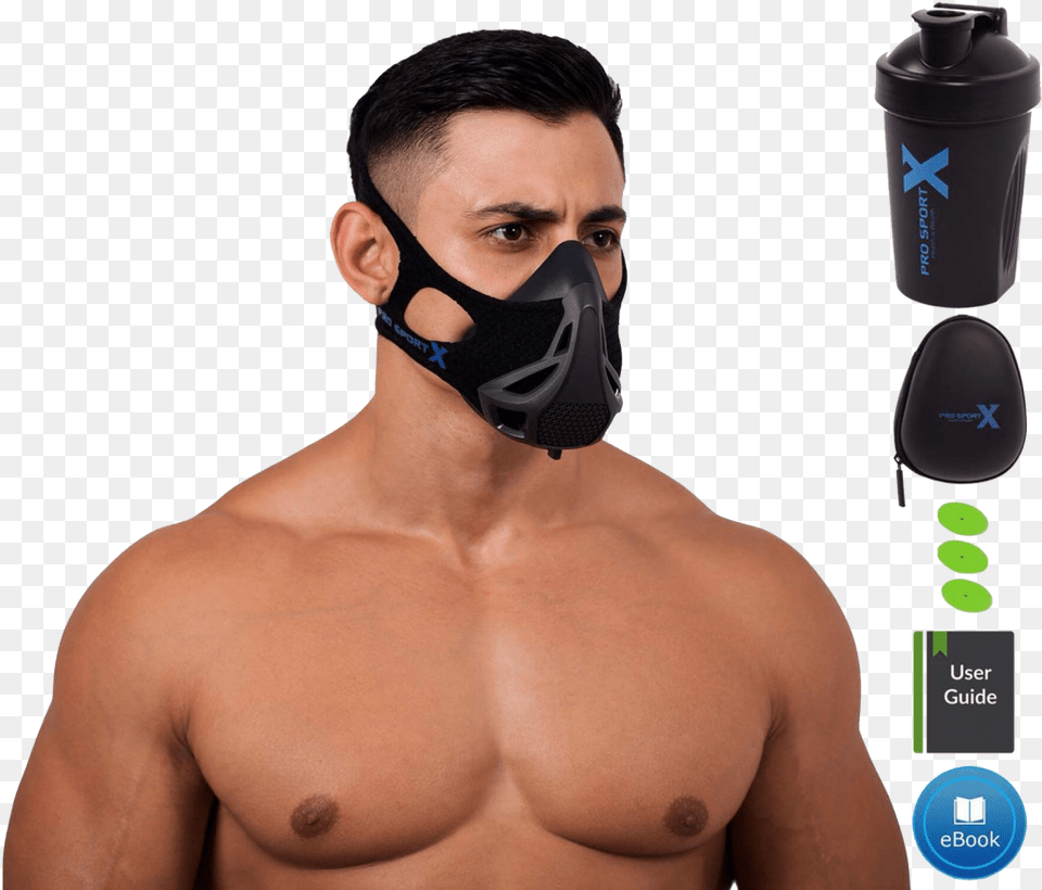 Train Like A Pro And Become One Mask By Prosportx, Adult, Bottle, Male, Man Png Image