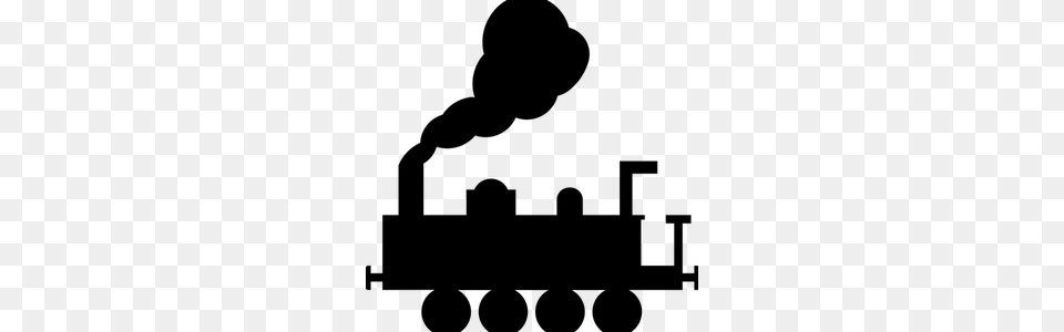 Train Locomotive Clip Art, Gray Free Png