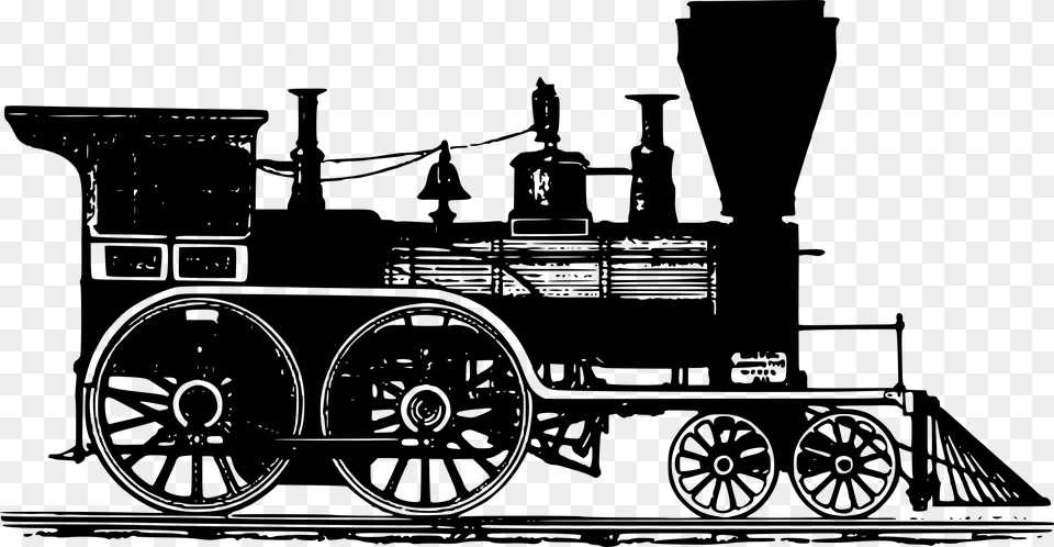 Train Rail Transport Steam Locomotive Clip Art Clip Art Of Trains, Gray Png Image