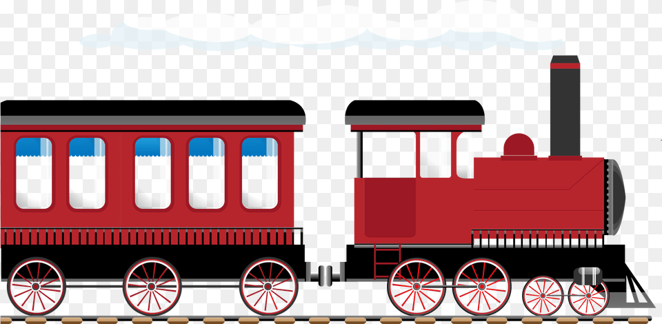 Train Rail Transport Steam Locomotive Illustration Steam Train Illustration, Vehicle, Transportation, Railway, Engine Free Transparent Png