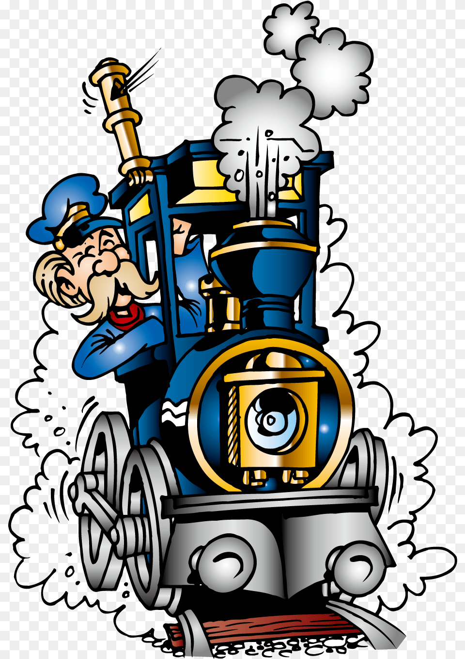 Train Railroad Engineer Steam Locomotive Clip Art, Person, Face, Head, Machine Png