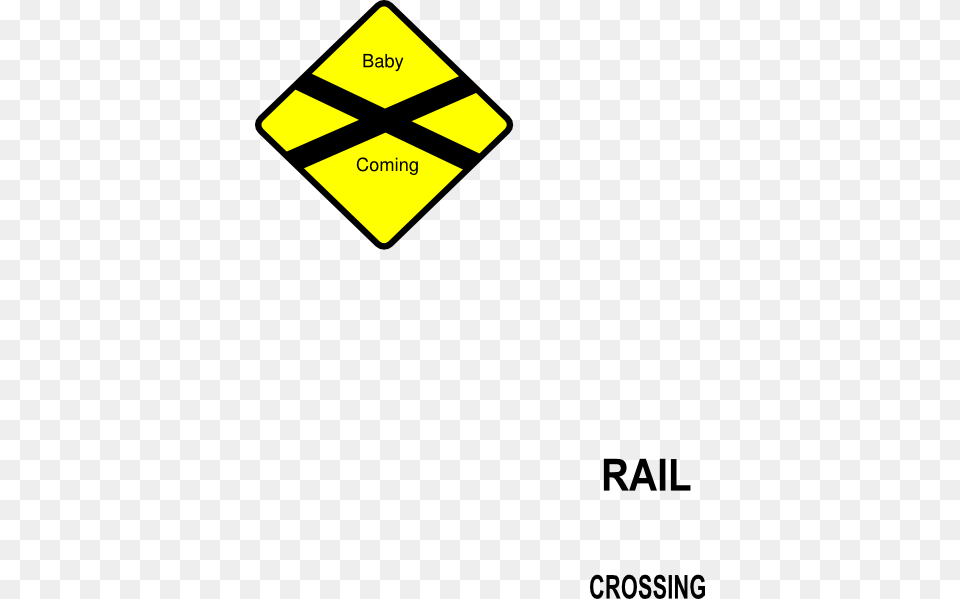 Train Railroad Sign Clip Art At Clker Baby Crossing Sign, Symbol, Toy Free Transparent Png