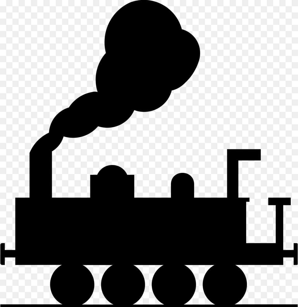 Train Silhouette Cliparts, Gray Free Transparent Png