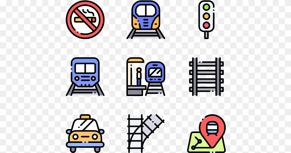 Train Station Discussion Flat Icon, Person, Bulldozer, Machine Free Png Download