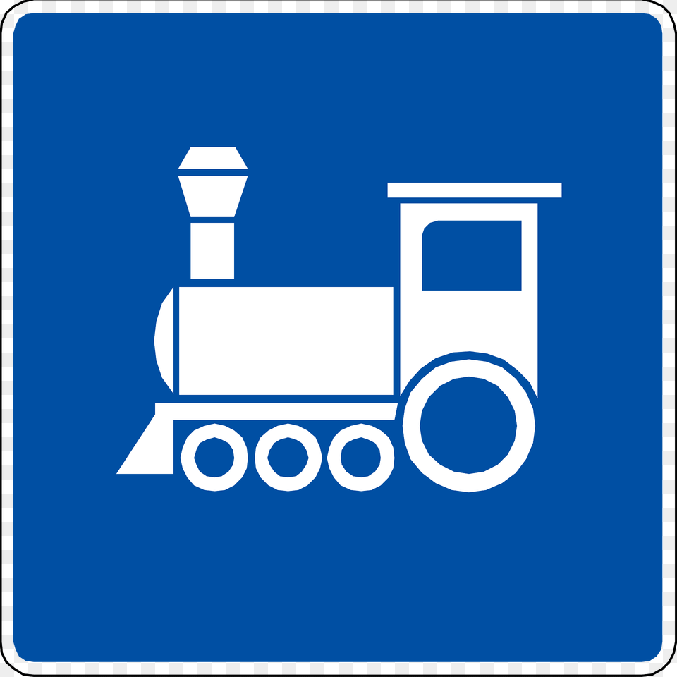 Train Station Sign In Chile Clipart, Symbol, Railway, Transportation, Vehicle Free Png