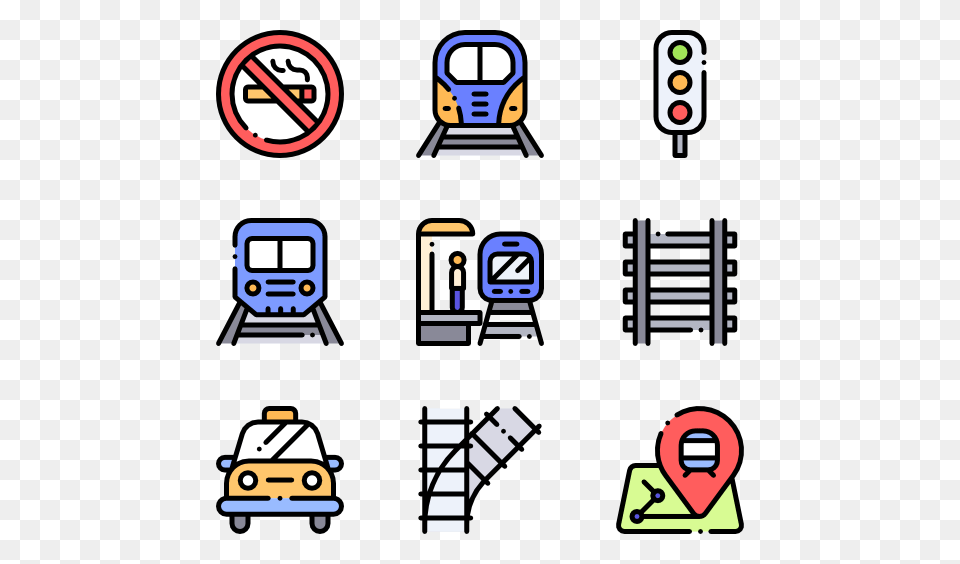 Train Ticket Icons, Light, Person Png