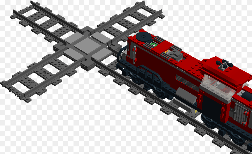 Train Track X Cross Lego Train Track Crossing, Locomotive, Railway, Transportation, Vehicle Png Image
