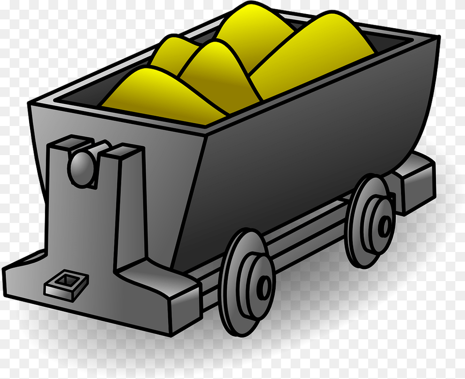 Train Wagon Gold Picture Clipart Coal, Device, Grass, Lawn, Lawn Mower Free Png Download