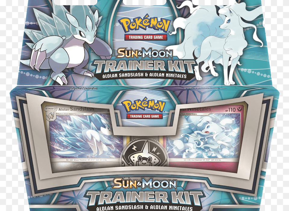 Trainer Kit Alola Sandslash Ninetales Pokmon Sun And Moon Trainer Kit, Advertisement, Poster, Publication, Book Png Image