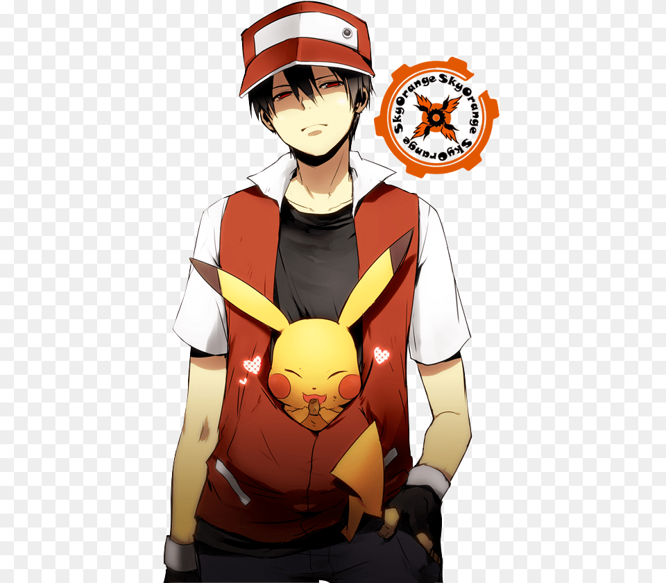 Trainer Red Render By Defaux321 D4qs13k Pokemon Trainer Red Badass, Book, Comics, Publication, Adult Free Transparent Png