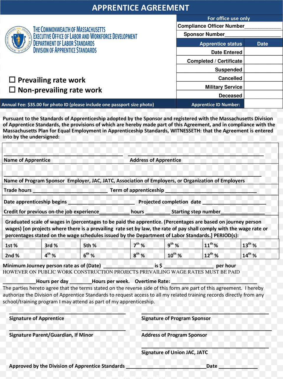 Training Apprenticeship Agreement Form Main Image Apprenticeship, File, Page, Text, Webpage Free Transparent Png