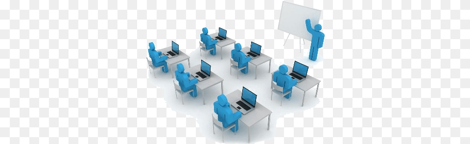 Training Classroom Training Class, Table, Furniture, Pc, Laptop Free Png