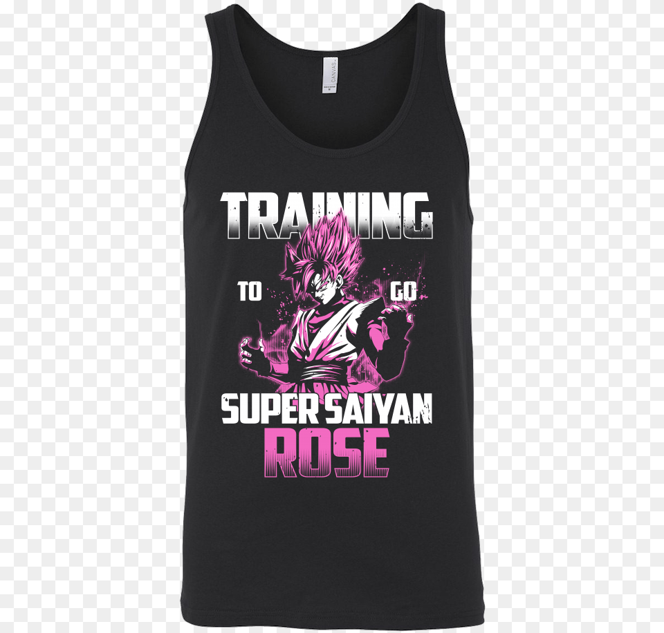 Training To Go Super Saiyan Rose Easily Distracted By Pugs, Clothing, Tank Top, Adult, Female Free Png
