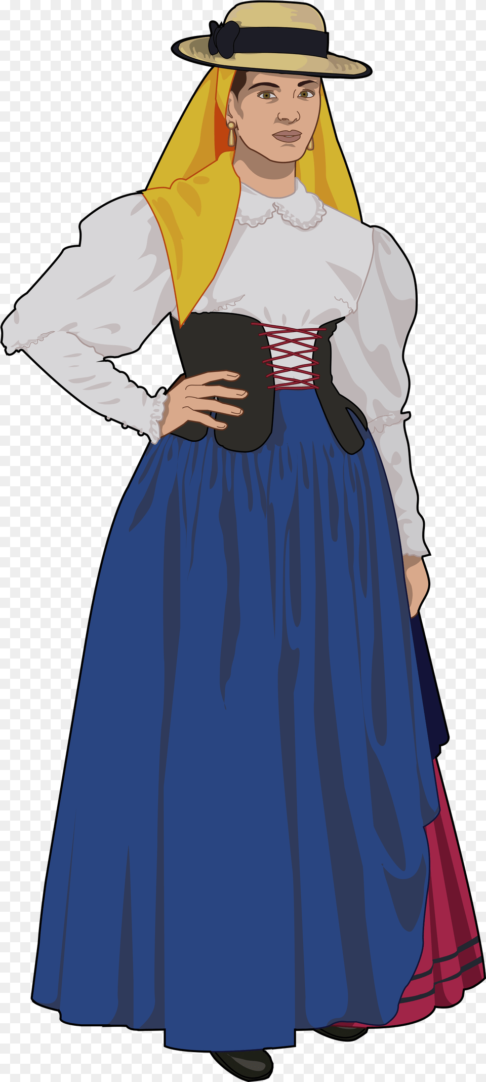 Traje Tipico De La Gomera Dibujos, Adult, Person, Woman, Female Free Png Download