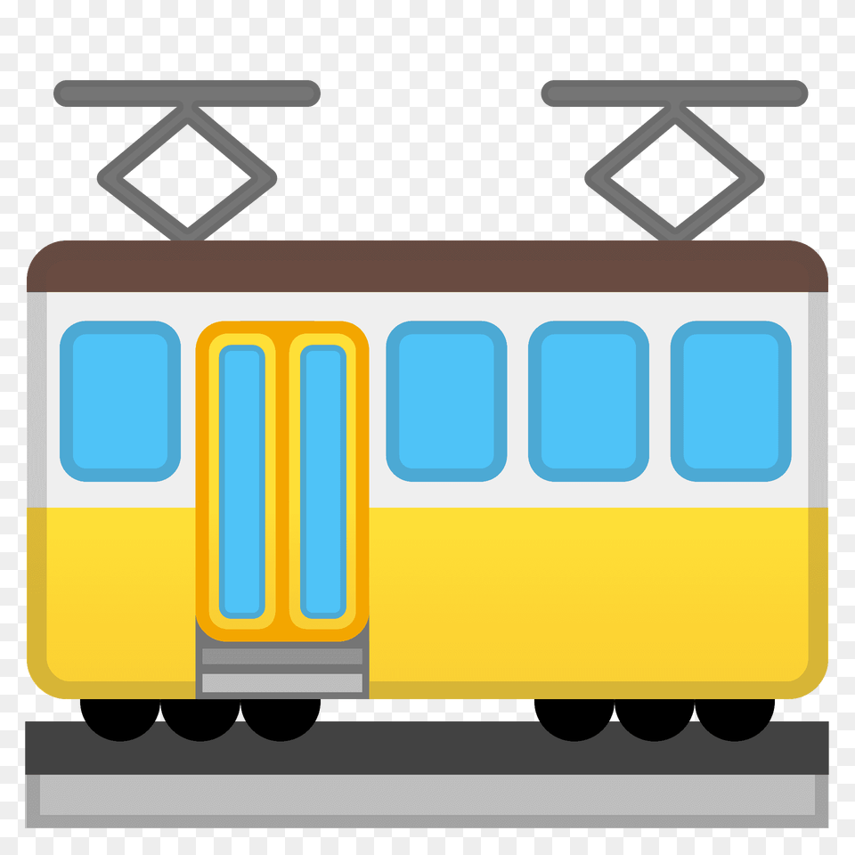 Tram Car Emoji Clipart, Railway, Transportation, Vehicle, Passenger Car Free Png