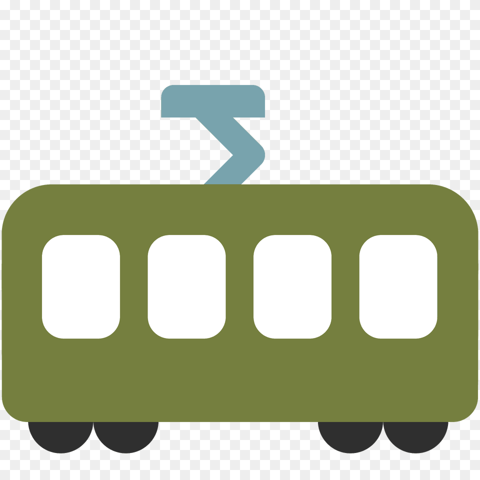Tram Car Emoji Clipart, Text, Machine, Wheel Png Image