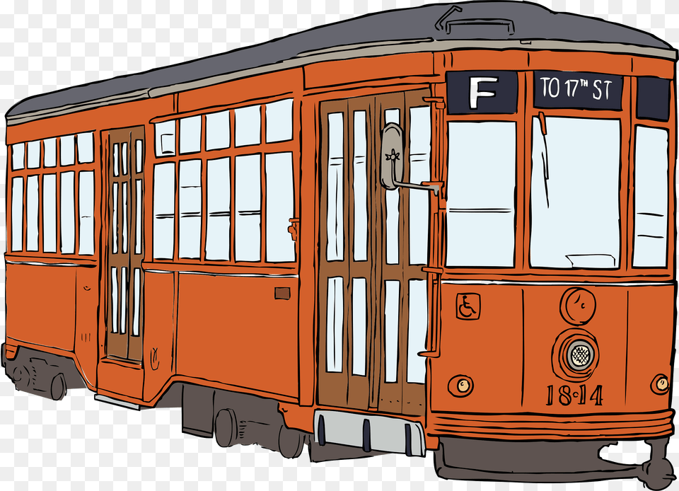 Tram Clipart, Cable Car, Transportation, Vehicle, Streetcar Png