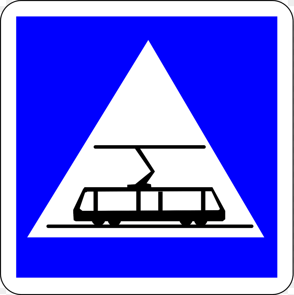 Tram Crossing Clipart, Triangle, Sign, Symbol, Machine Png Image