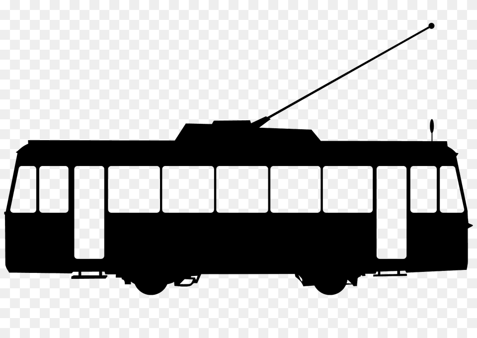 Tram Silhouette, Cable Car, Transportation, Vehicle, Bus Free Transparent Png