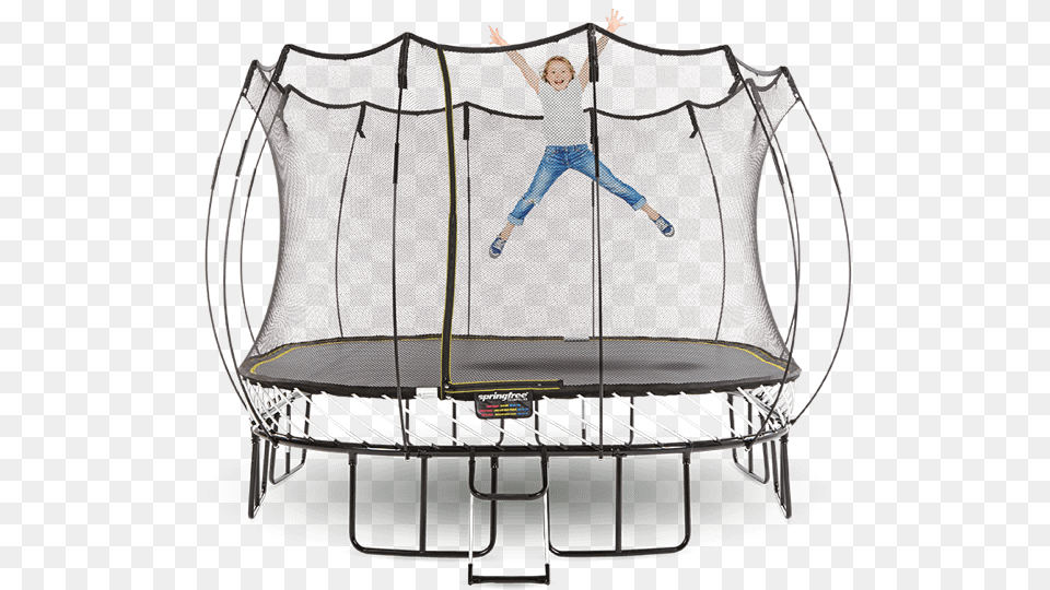 Trampoline, Person, Crib, Furniture, Infant Bed Free Png Download